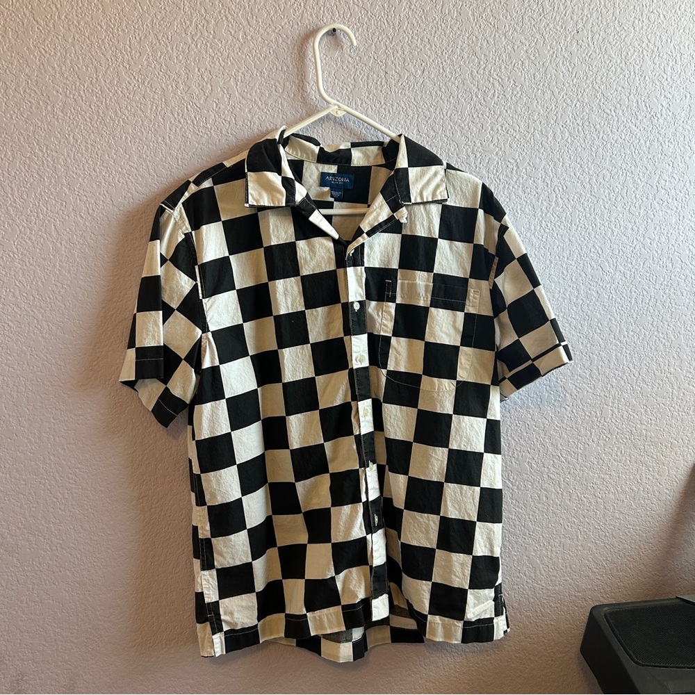 Arizona Jean Co. Black and White Checkered Button Up